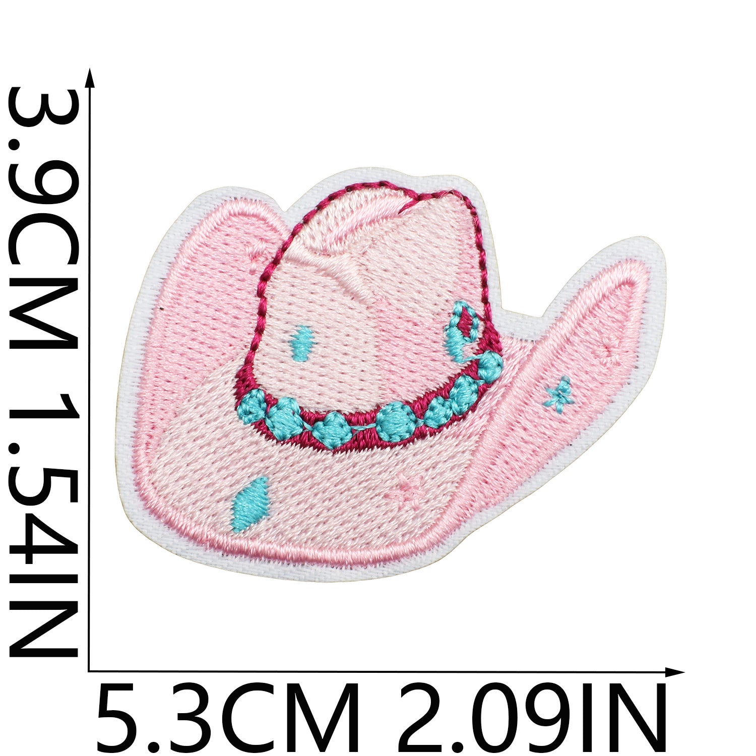 Wholesale Western Denim Embroidery Cloth Sticker FS